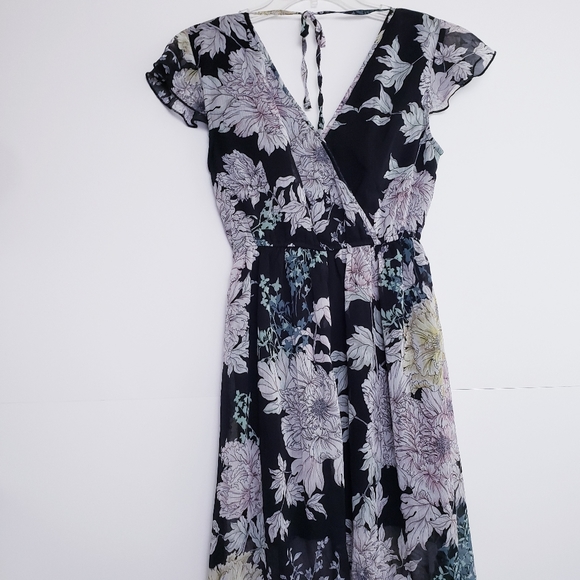 Band of Gypsies Blue Floral Dress - Picture 11 of 15